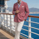 Rosewood Echelon - Rosewood Pink Double-Breasted Crest-Button Blazer