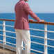 Rosewood Echelon - Rosewood Pink Double-Breasted Crest-Button Blazer