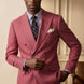 Rosewood Echelon - Rosewood Pink Double-Breasted Crest-Button Blazer