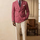 Rosewood Echelon - Rosewood Pink Double-Breasted Crest-Button Blazer