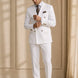 Alabaster Echelon - White Double-Breasted Crest-Button Blazer
