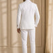 Alabaster Echelon - White Double-Breasted Crest-Button Blazer