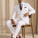 Alabaster Echelon - White Double-Breasted Crest-Button Blazer