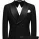 Vanta Poise - Black Double-Breasted Shawl Collar Tuxedo