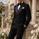 Vanta Poise - Black Double-Breasted Shawl Collar Tuxedo