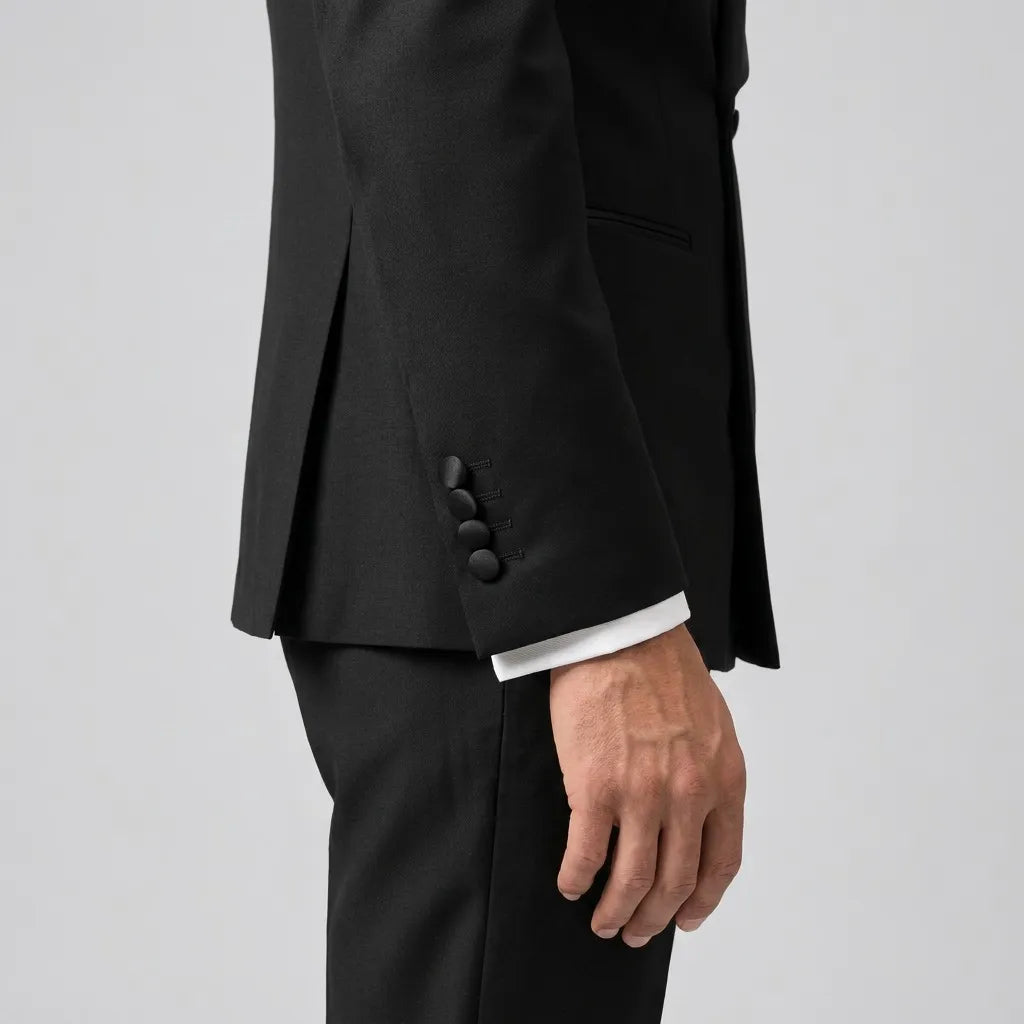 Vanta Poise - Black Double-Breasted Shawl Collar Tuxedo