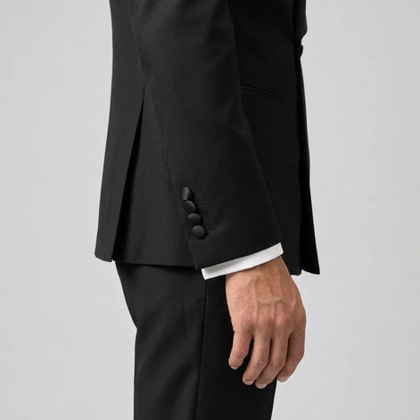 Vanta Poise - Black Double-Breasted Shawl Collar Tuxedo