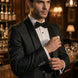 Onyx Opus - Black Jacquard 3-Piece Tuxedo