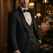 Onyx Opus - Black Jacquard 3-Piece Tuxedo