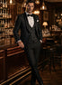Onyx Opus - Black Jacquard 3-Piece Tuxedo