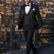 Onyx Opus - Black Jacquard 3-Piece Tuxedo