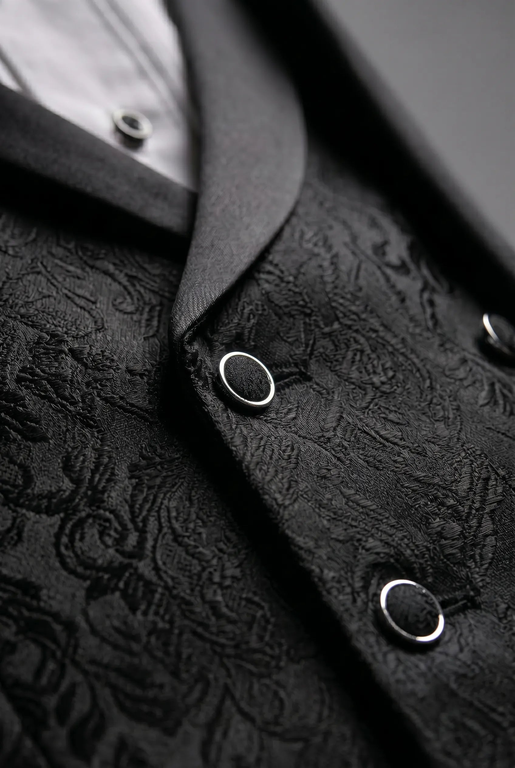 Onyx Opus - Black Jacquard 3-Piece Tuxedo