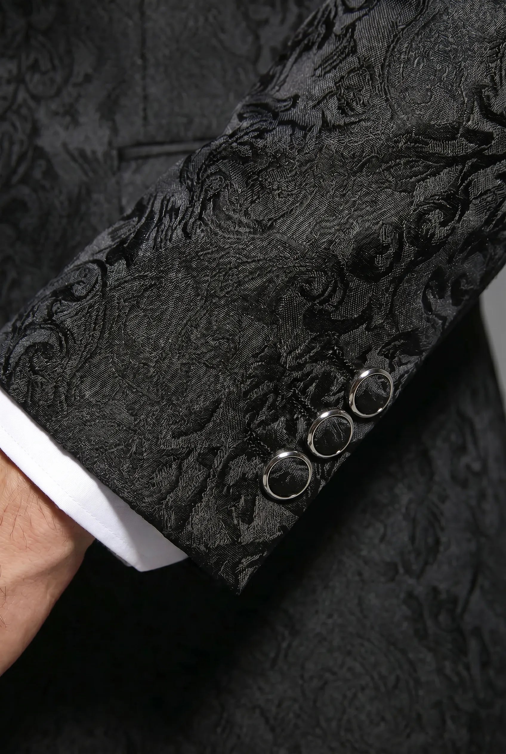 Onyx Opus - Black Jacquard 3-Piece Tuxedo