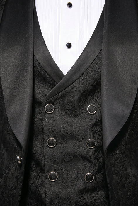 Onyx Opus - Black Jacquard 3-Piece Tuxedo