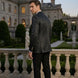 Carbon Majesty - Black Paisley Mandarin 3-Piece Tuxedo