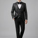 Carbon Majesty - Black Paisley Mandarin 3-Piece Tuxedo