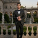 Carbon Majesty - Black Paisley Mandarin 3-Piece Tuxedo