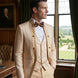 Amber Mirage - Champagne Paisley Jacquard 3-Piece Tuxedo