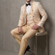 Amber Mirage - Champagne Paisley Jacquard 3-Piece Tuxedo