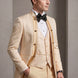 Amber Mirage - Champagne Paisley Jacquard 3-Piece Tuxedo