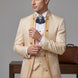 Amber Mirage - Champagne Paisley Jacquard 3-Piece Tuxedo