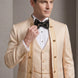 Amber Mirage - Champagne Paisley Jacquard 3-Piece Tuxedo