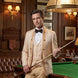 Amber Mirage - Champagne Paisley Jacquard 3-Piece Tuxedo