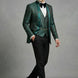 Jade Majesty - Emerald Green Paisley Mandarin 3-Piece Tuxedo