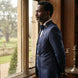 Indigo Majesty - Navy Blue Paisley Mandarin 3-Piece Tuxedo