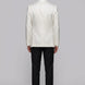 Linen Majesty - White Paisley Mandarin