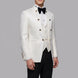 Linen Majesty - White Paisley Mandarin