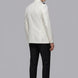 Linen Majesty - White Paisley Mandarin