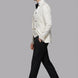 Linen Majesty - White Paisley Mandarin