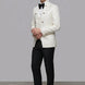 Linen Majesty - White Paisley Mandarin