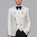 Linen Majesty - White Paisley Mandarin