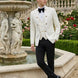 Linen Majesty - White Paisley Mandarin