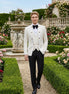 Linen Majesty - White Paisley Mandarin