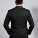 Sharp slim fit back view of The Obsidian Gilt tuxedo jacket showing tailored shoulders