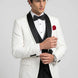 Regent Emblem - White & Black Jacquard Shawl 3-Piece Tuxedo