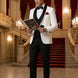 Regent Emblem - White & Black Jacquard Shawl 3-Piece Tuxedo