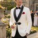 Regent Emblem - White & Black Jacquard Shawl 3-Piece Tuxedo