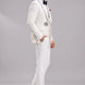 Oracle Emblem - White Silver Jacquard Shawl 3-Piece Tuxedo