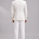Oracle Emblem - White Silver Jacquard Shawl 3-Piece Tuxedo
