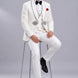 Oracle Emblem - White Silver Jacquard Shawl 3-Piece Tuxedo
