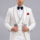 Oracle Emblem - White Silver Jacquard Shawl 3-Piece Tuxedo