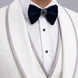 Oracle Emblem - White Silver Jacquard Shawl 3-Piece Tuxedo