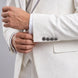 Oracle Emblem - White Silver Jacquard Shawl 3-Piece Tuxedo