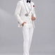 Oracle Emblem - White Silver Jacquard Shawl 3-Piece Tuxedo