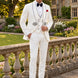Oracle Emblem - White Silver Jacquard Shawl 3-Piece Tuxedo
