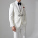 Oracle Emblem - White Silver Jacquard Shawl 3-Piece Tuxedo